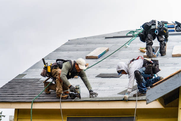 Professional Gutter Installation technician working in Azalea, OR